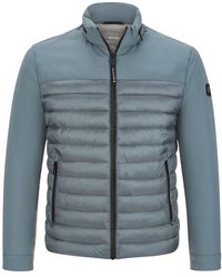 Milestone - Jassen ,Blauw ,Stijlvolle Blouson Jas - Lyst