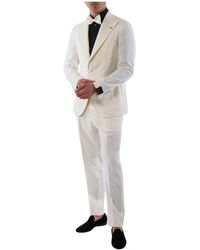 Tagliatore - Kostuums ,Wit ,Wol Single Breasted Suit - Lyst