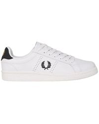 Fred Perry - Weiße tennisschuh lorbeerkranz - Lyst