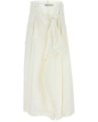 Carven - Rokken ,Wit ,Midi Rok - Lyst