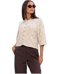 Object - Truien & Vesten ,Wol Objkaisa Flora 3/4 Lo Knit Cardigan - Lyst