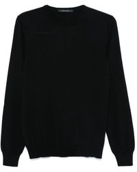 Tagliatore - Rib Trim Knit Plain Sweater - Lyst