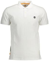 Timberland - Tops ,Wit ,Katoen Slim Fit Polo Shirt - Lyst