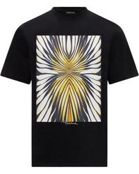 Roberto Cavalli - T-Shirt Met Artistieke Print - Lyst