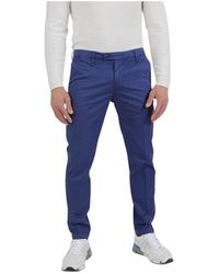 Re-hash - Broeken ,Blauw ,Chino Met Omgeslagen Zoom - Lyst