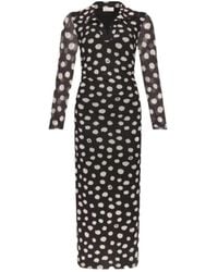Liu Jo - Polka Dot Lange Jersey Jurk - Lyst