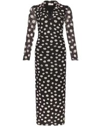 Liu Jo - Polka Dot Lange Jersey Jurk - Lyst