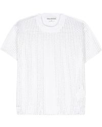 Junya Watanabe - Gepaneltes design weiße t-shirts und polos - Lyst