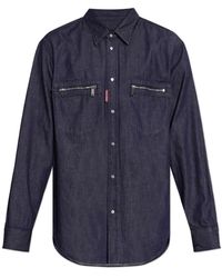 DSquared² - Overhemden ,Blauw ,Denim Denim Overhemd - Lyst