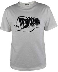 Dior - Tops ,Wit ,Katoen Slub Katoen Jersey T-Shirt - Lyst