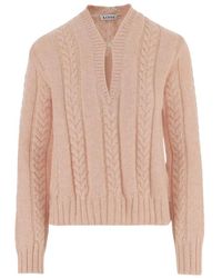 Loewe - Truien & Vesten ,Roze ,Wol Trui Van Wol - Lyst
