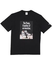 Reebok - Grafische Pomp Tee Zwart Korte Mouw - Lyst