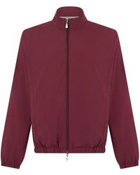 Fedeli - Jassen ,Rood ,Polyester Lightweight Bomber Jacket - Lyst
