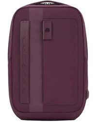 Piquadro - Lila bucket bag rucksack mit laptop- und ipad-fach - Lyst