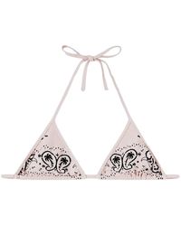 Palm Angels - Paisley triangel bikini top - Lyst
