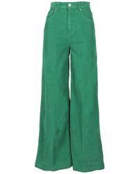 Department 5 - Jeans ,Groen ,Katoen Elegante Palazzo Broek - Lyst