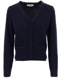 Victoria Beckham - Cardigan Met Getrapte Zoom - Lyst