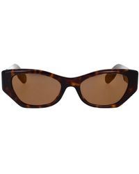 Dior - Occhiali da sole moderni a farfalla con lenti marroni specchiate - Lyst
