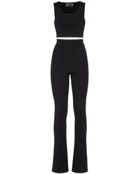 Philipp Plein - Jumpsuits & Playsuits ,Zwart ,Wol Merino Extrafine Leisurewear Top/Broeken Signature - Lyst