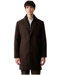 Lindbergh - Jassen ,Bruin ,Wol Single-Breasted Jas - Lyst
