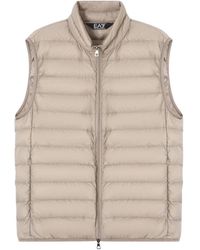 EA7 - Jassen ,Bruin ,Leer Core Identity Packable Gilet - Lyst