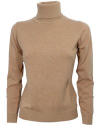 Cashmere Company Turtleneck in cashmere wool and silk - Marrón