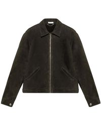 1989 STUDIO - Jassen ,Grijs ,Leren Shearling Jas - Lyst