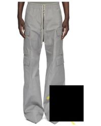 Rick Owens - Broeken ,Grijs ,Katoen Cargobelas - Lyst