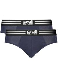 Roberto Cavalli - Blauw Katoenen Herenondergoed Comfortabele Pasvorm - Lyst