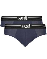 Roberto Cavalli - Blauw Katoenen Herenondergoed Comfortabele Pasvorm - Lyst