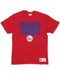 Mitchell & Ness - Tops ,Rood ,Katoen Philadelphia 76Ers Nba Tee - Lyst