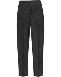 Etro - Wool Pleated Broeken - Lyst