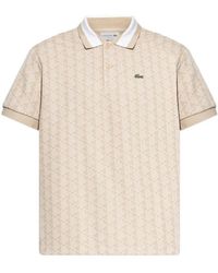 Lacoste - Monogram Jacquard Polo - Lyst