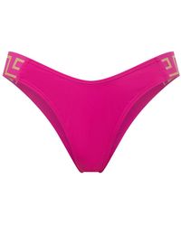 Versace - Badmode ,Roze ,Polyester Greca Border Bikini Bottoms - Lyst