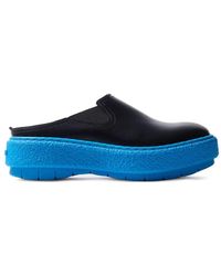 Sunnei - Schoenen ,Zwart ,Zwarte Leren Platform Muil Schoen - Lyst