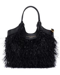 Gianni Chiarini - Schwarze fransentasche mit ledergriffen - Lyst