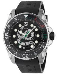 Gucci - Ya136217 Zwarte Slangenwijzerplaat Herenhorloge - Lyst