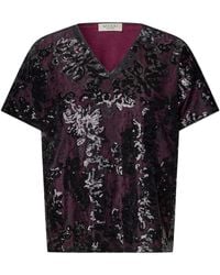 Masai - Overhemden ,Paars ,Blouse Met Korte Mouwen - Lyst