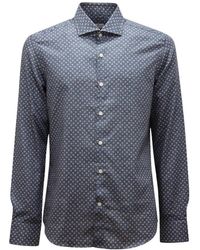 Sonrisa - Overhemden ,Blauw ,Katoen Fior Di Cotone Shirt - Lyst