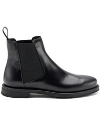 Frau - Stilvolle Leder Chelsea Stiefel - Lyst