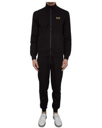 EA7 - Zwart Trainingspak Stijlvolle Sportkleding - Lyst
