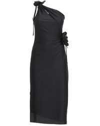 Coperni - Kleedjes ,Zwart ,Asymmetrische Mini Bloemenjurk - Lyst