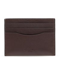 COACH - Accessoires ,Bruin ,Leer Leren Kaarthouder - Lyst