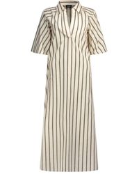 Marella - Weiße Sommerkleid Popeline Baumwolle - Lyst