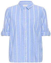 Part Two - Overhemden ,Blauw ,Blauw En Wit Gestreepte Overhemdblouse - Lyst