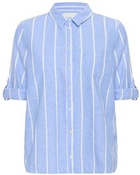 Part Two - Overhemden ,Blauw ,Blauw En Wit Gestreepte Overhemdblouse - Lyst