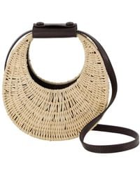 STAUD - Good Night Moon Wicker Shoulder Bag - Lyst