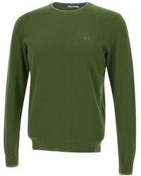 Sun 68 - Truien & Vesten ,Groen ,Katoen Katoenen Trui Met Logo - Lyst
