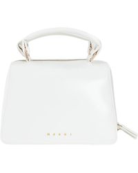 Marni - Weiße Handtasche Für Frauen Aus Beschichtetem Stoff - Lyst