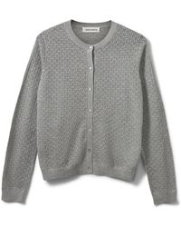 Sofie Schnoor - Grauer Melange Cardigan Mit Süßem Muster - Lyst
